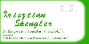 krisztian spengler business card